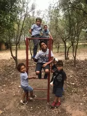 Playground equipment on the campsite